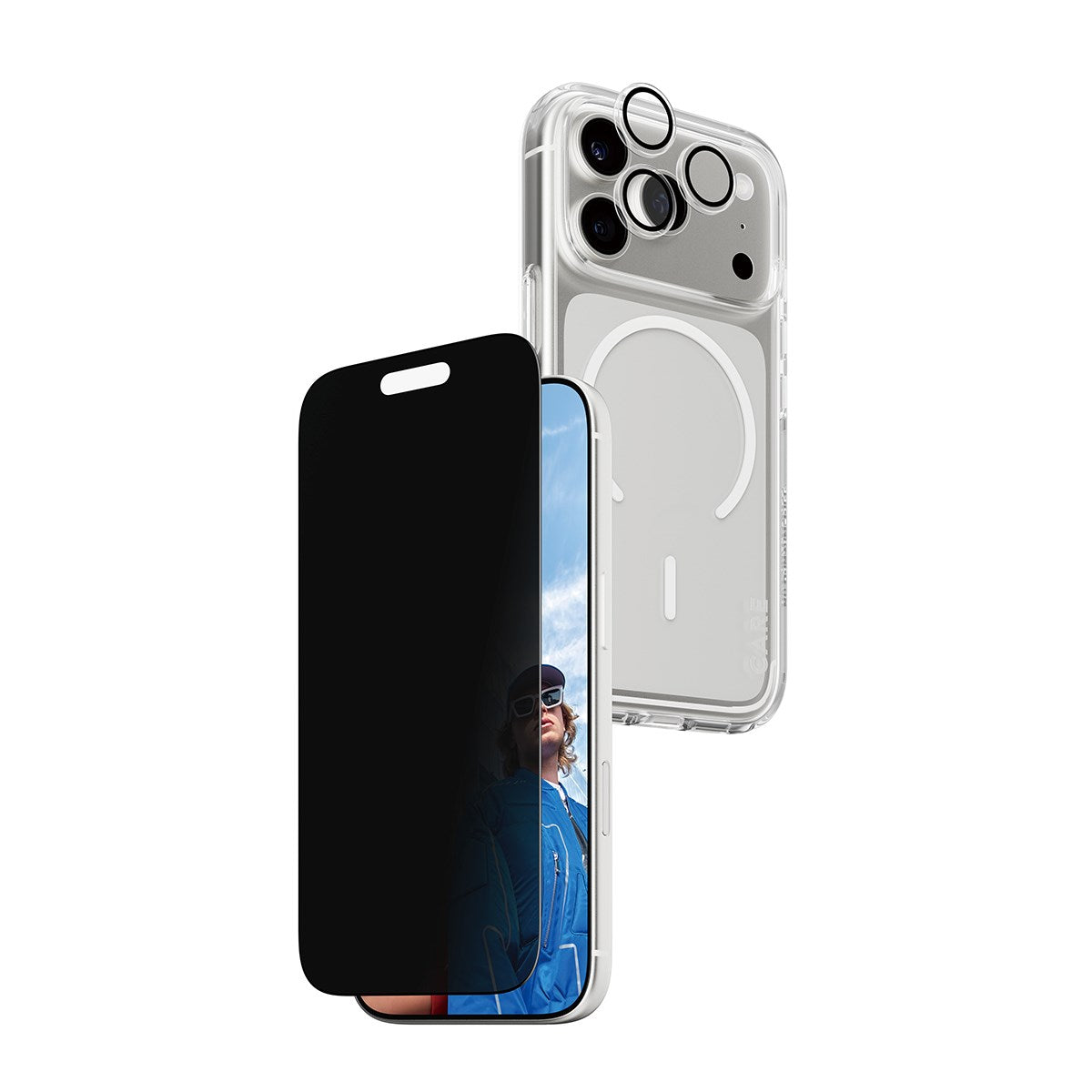 panzerglass-care-3-in-1-privacy-set-iphone-17-pro-displayschutz image 1