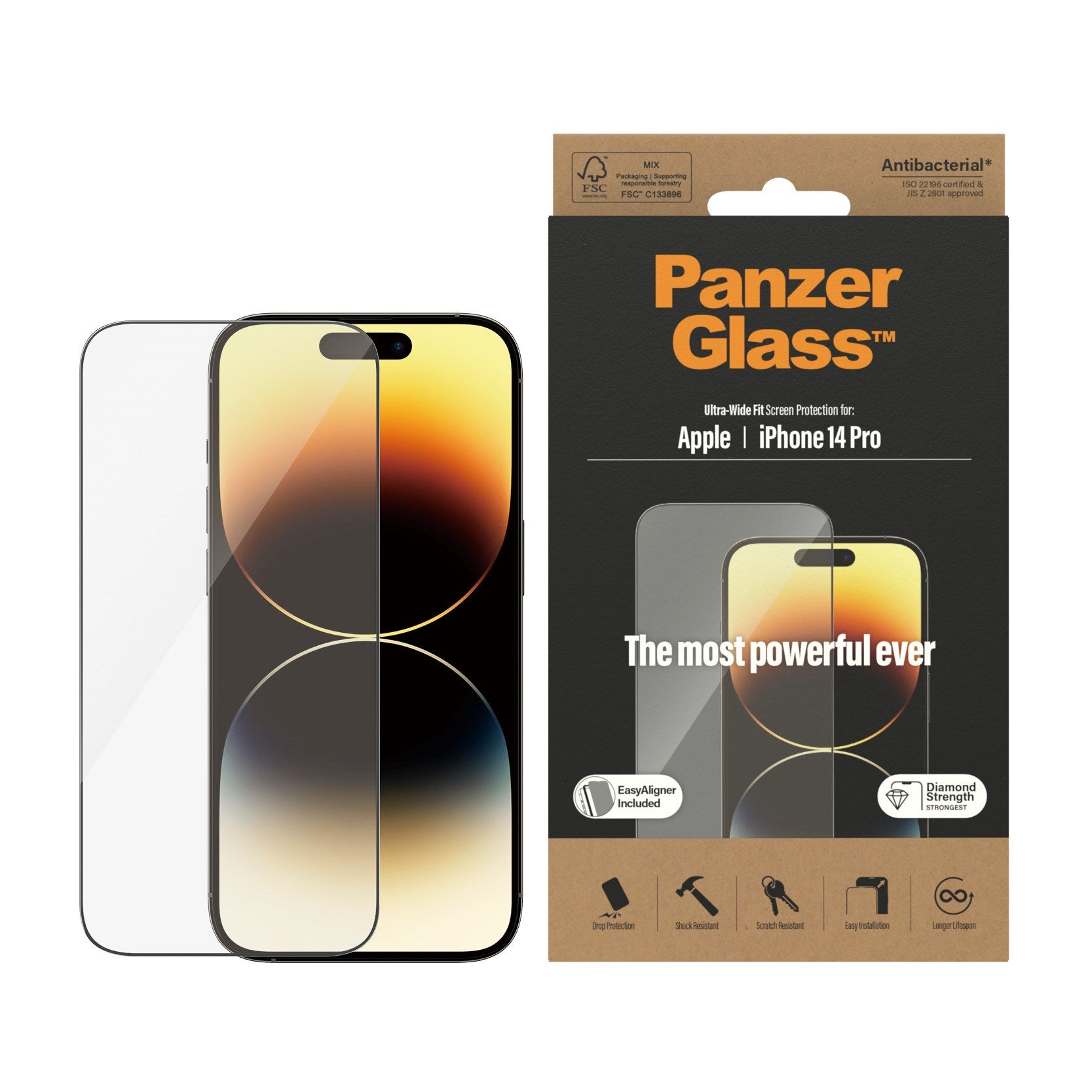 panzerglass-displayschutz-iphone-14-pro-ultra-wide-fit-mit-easyaligner image 2