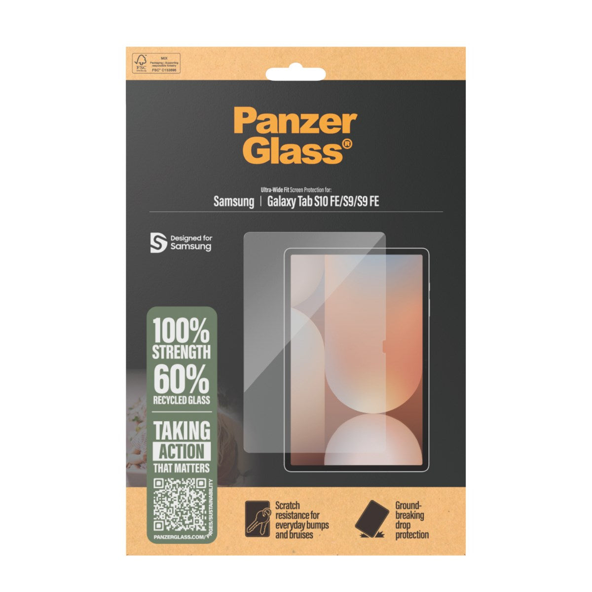 panzerglass-displayschutz-samsung-galaxy-tab-s10-fe-s9-s9-fe-5g-ultra-wide-fit image 3