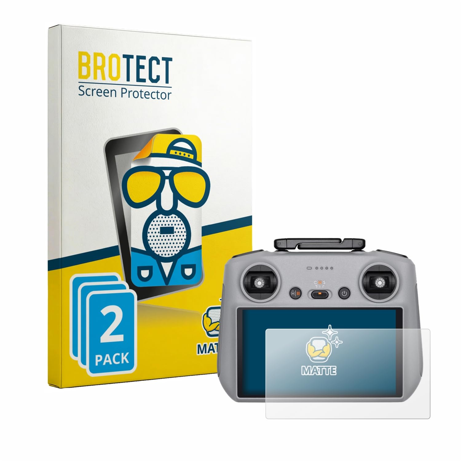 brotect-matte-schutzfolie-f-r-dji-rc-2-anti-reflex-displayschutz image 1