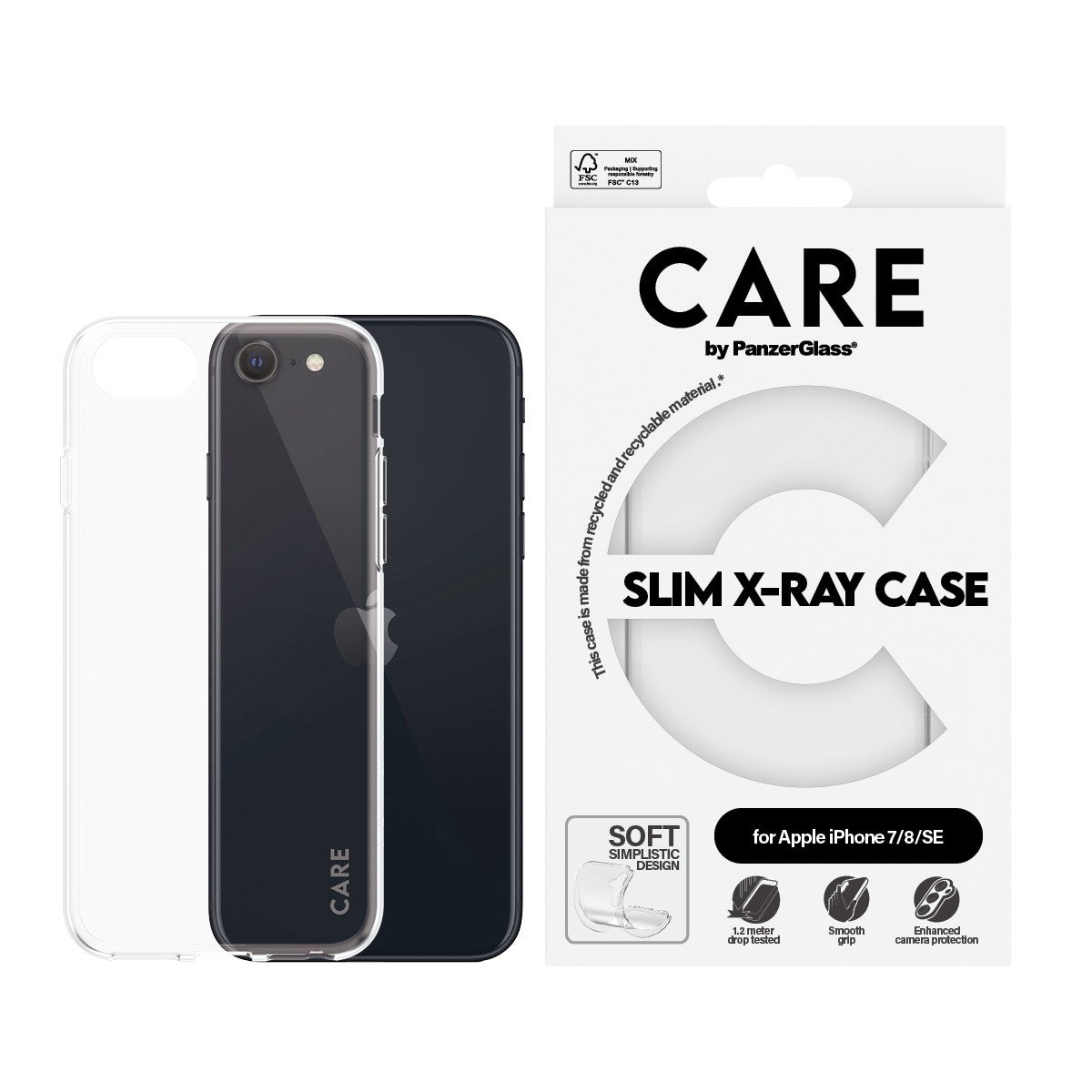 care-by-panzerglass-x-ray-case-transparent-f-r-iphone-7-8-se image 2