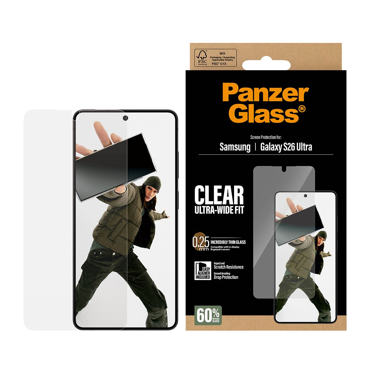 panzerglass-displayschutz-samsung-galaxy-s26-ultra-ultra-wide-fit-mit-easyaligne image 2