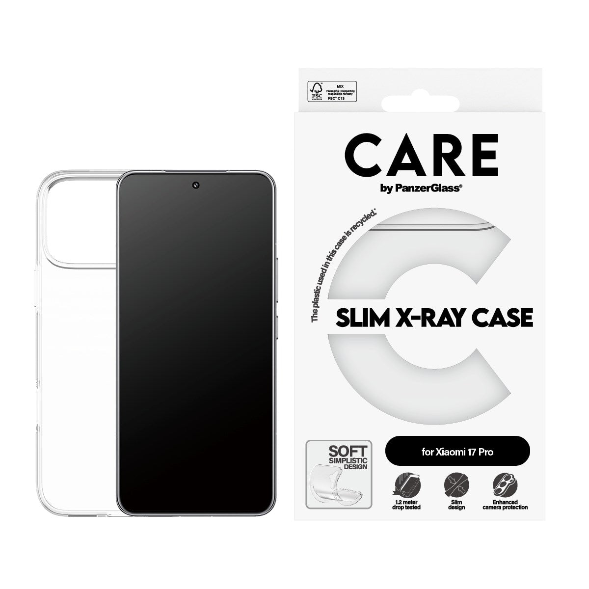 care-by-panzerglass-x-ray-case-xiaomi-17-pro-transparent image 2