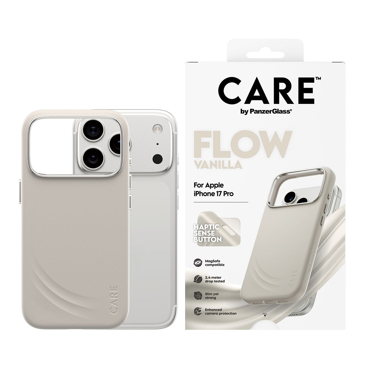 care-by-panzerglass-flow-case-vanilla-mit-haptic-button-magsafe-iphone-17-pro image 2