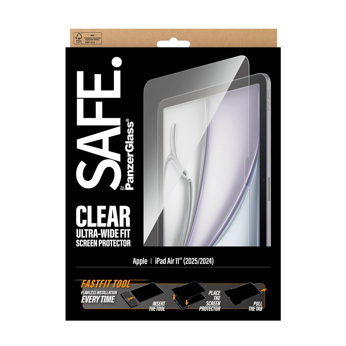 safe-by-panzerglass-displayschutz-ipad-air-11-2024-2026-ultra-wide-fit-mit-fastf image 3