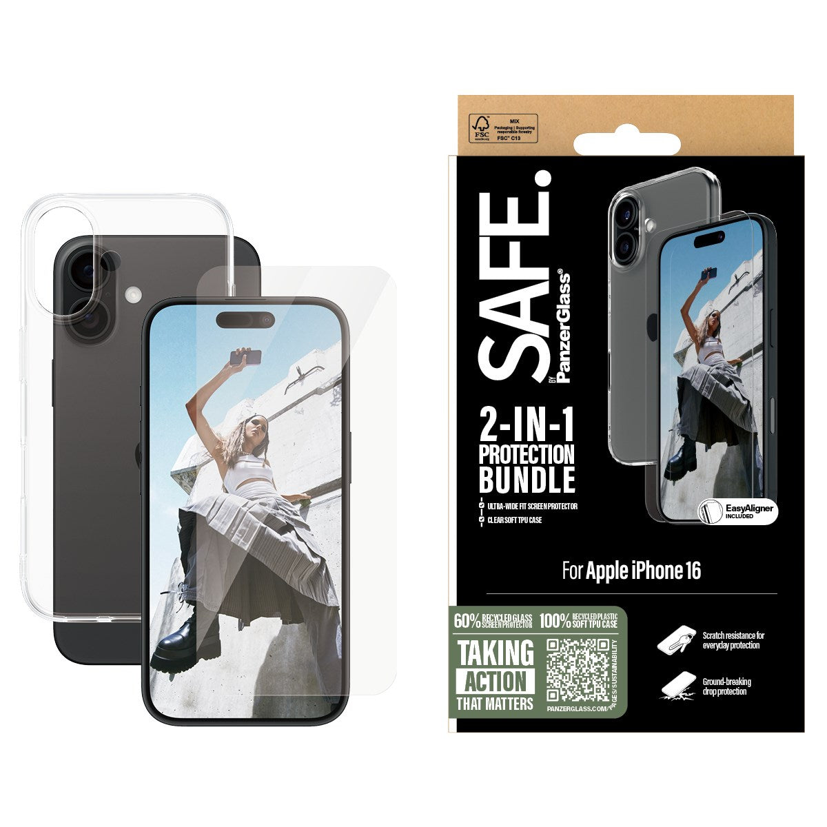 safe-by-panzerglass-2-in-1-schutz-set-iphone-16-displayschutz-h-lle image 2