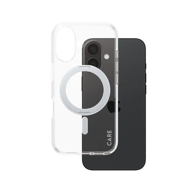 care-by-panzerglass-case-transparent-mit-silber-kickstand-magsafe-f-r-iphone-16 image 1