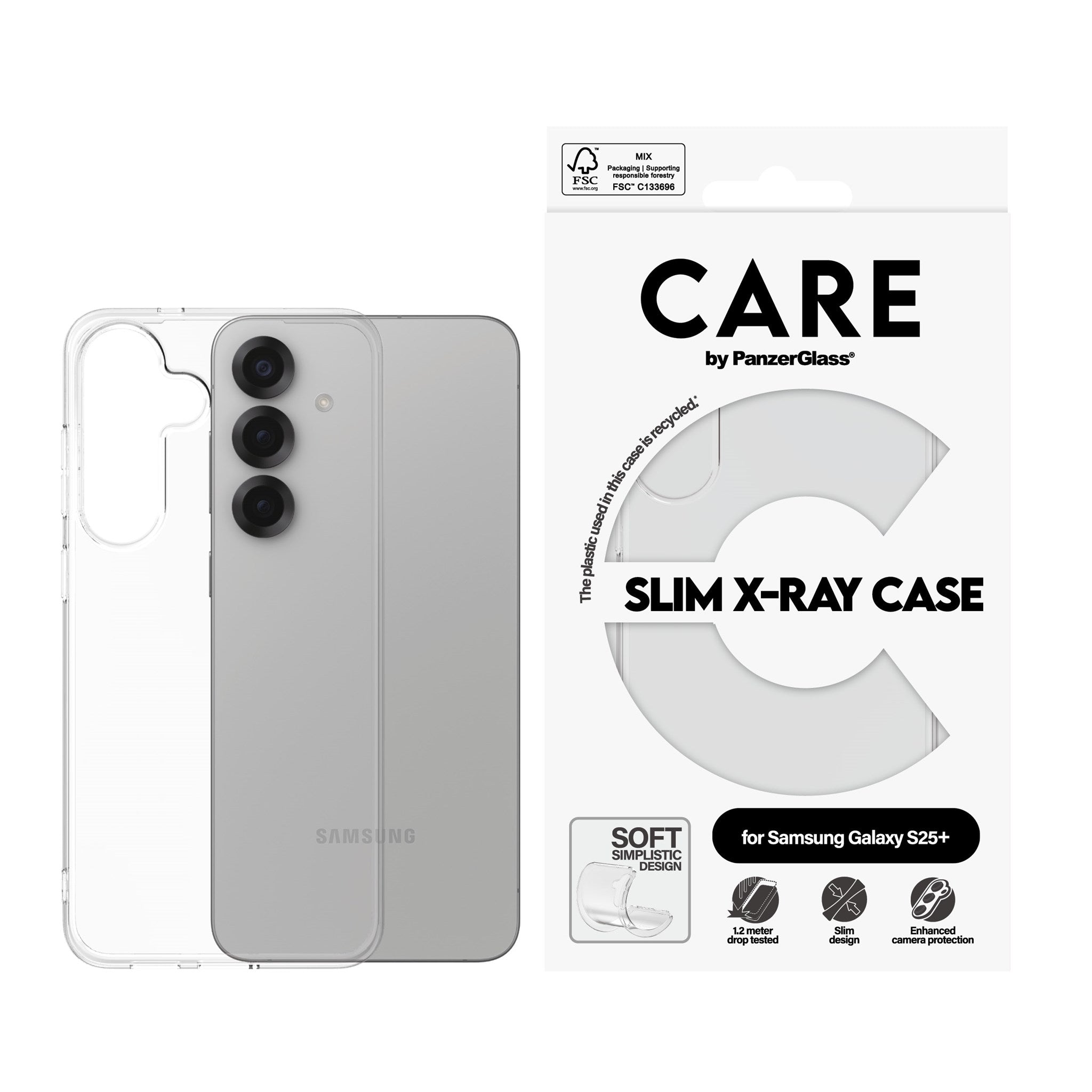 care-by-panzerglass-x-ray-case-samsung-galaxy-s25-transparent image 2