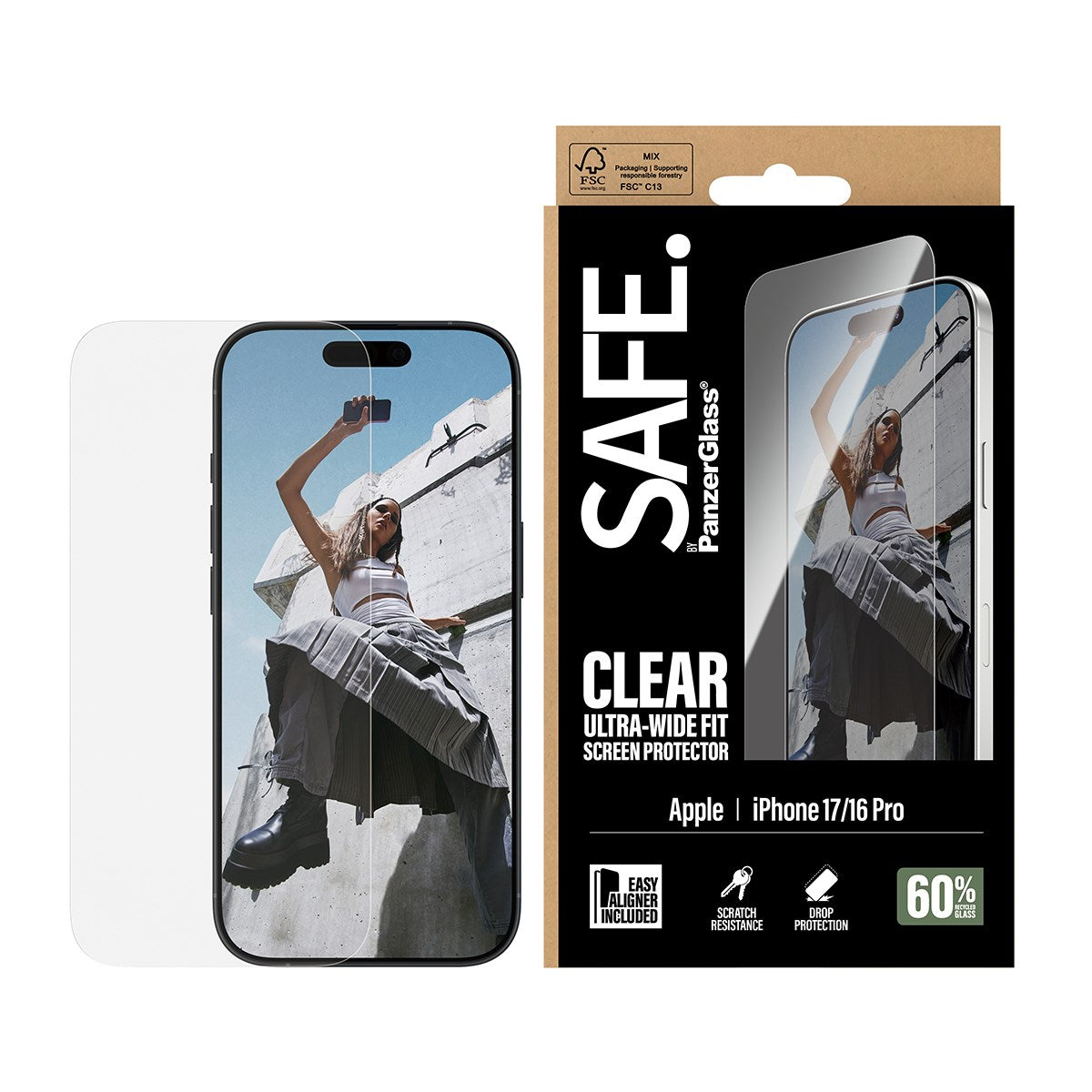 safe-by-panzerglass-displayschutz-iphone-17-iphone-16-pro-ultra-wide-fit-mit-eas image 2