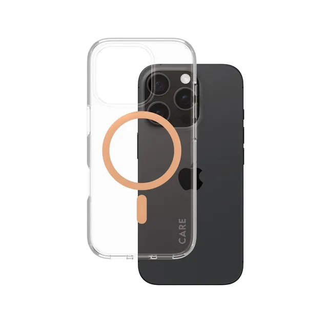 care-by-panzerglass-urban-combat-case-transparent-mit-peachy-magsafe-iphone-16-p image 1