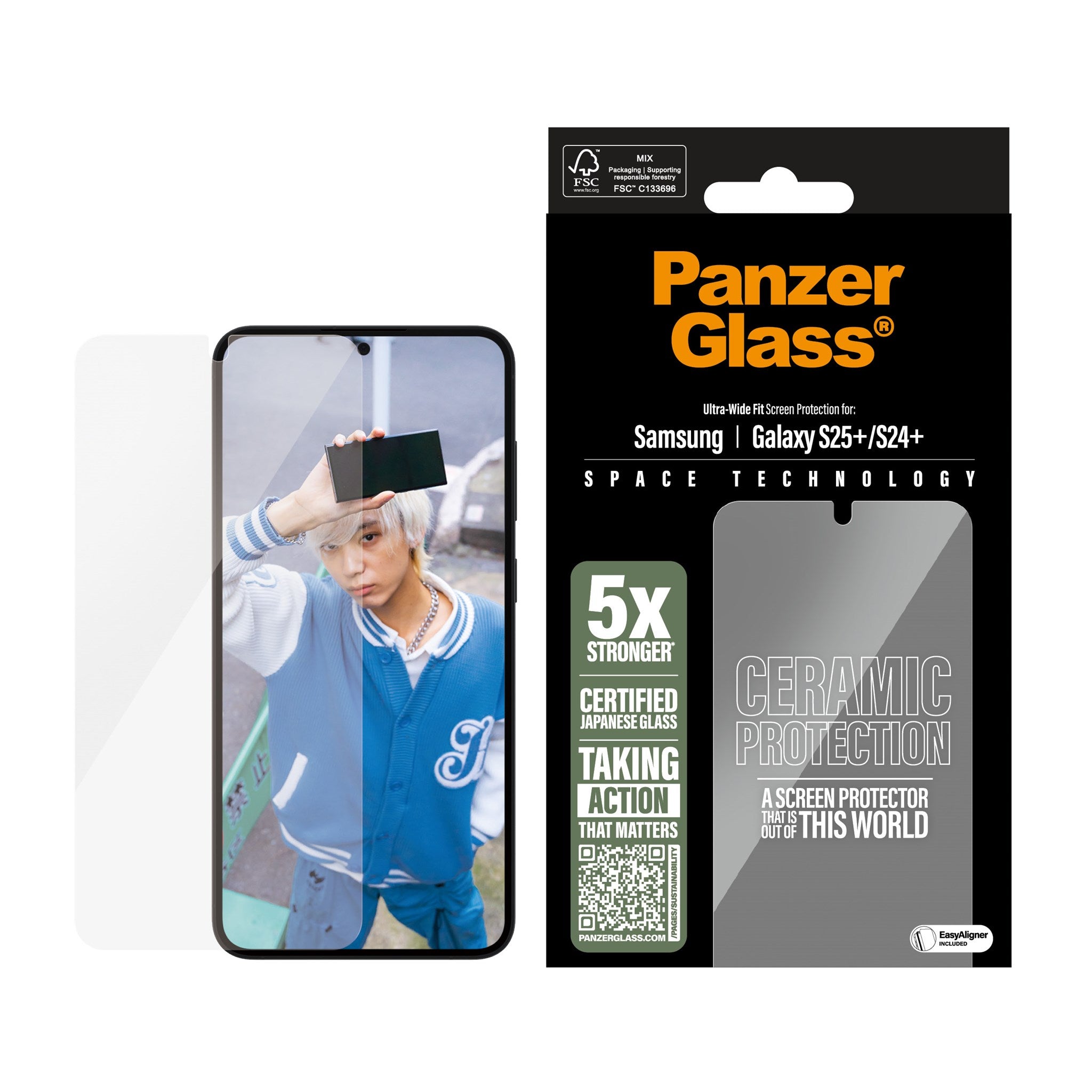 panzerglass-ceramic-displayschutz-samsung-galaxy-s25-s24-ultra-wide-fit-mit-easy image 2