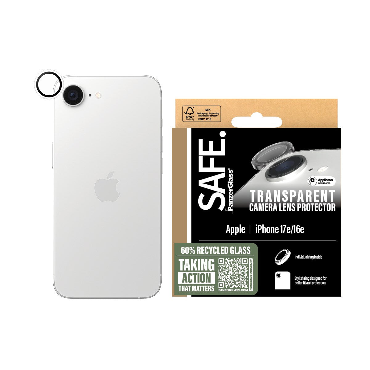 safe-by-panzerglass-kameraschutz-transparent-f-r-iphone-16e-iphone-17e image 2