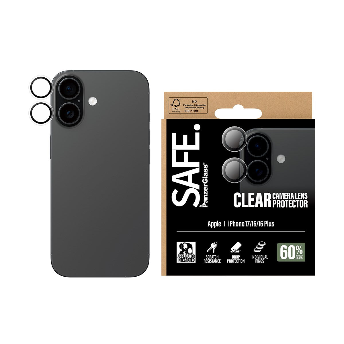 safe-by-panzerglass-kameraschutz-transparent-iphone-17-16-16-plus image 2