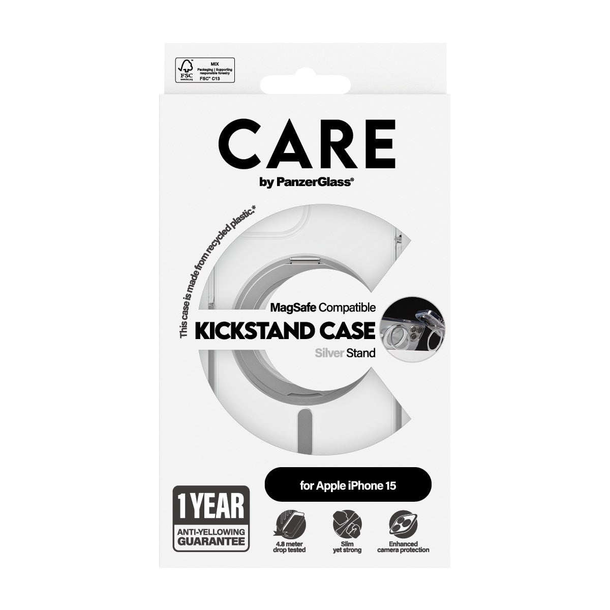 care-by-panzerglass-case-transparent-mit-silber-kickstand-magsafe-f-r-iphone-15 image 3