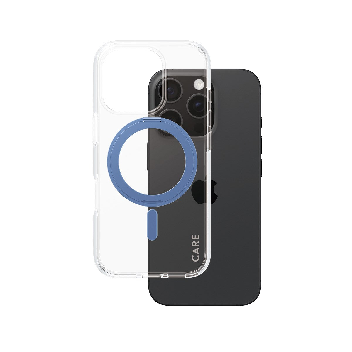care-by-panzerglass-case-transparent-mit-blau-kickstand-magsafe-iphone-16-pro image 1