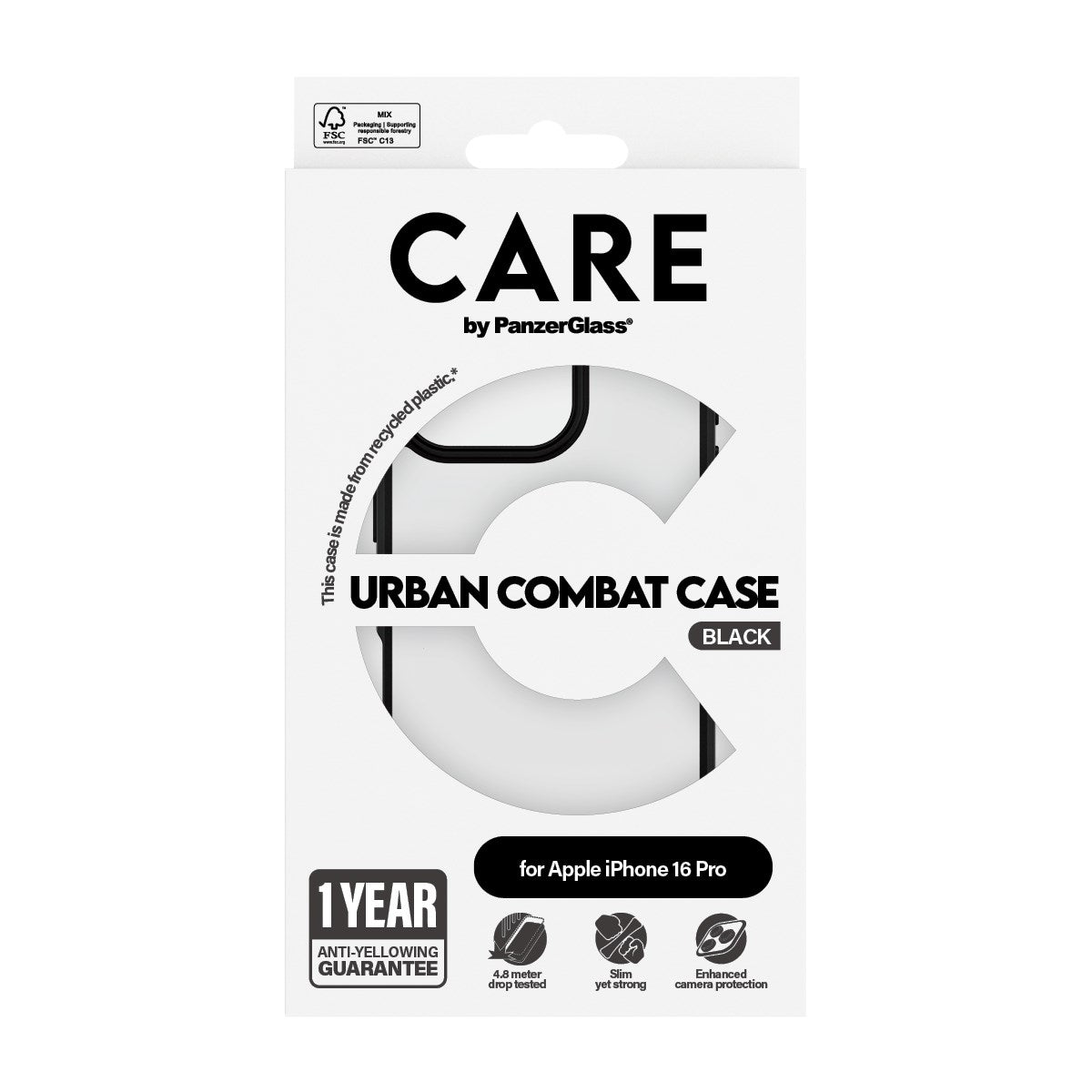 care-by-panzerglass-urban-combat-case-transparent-iphone-16-pro image 3