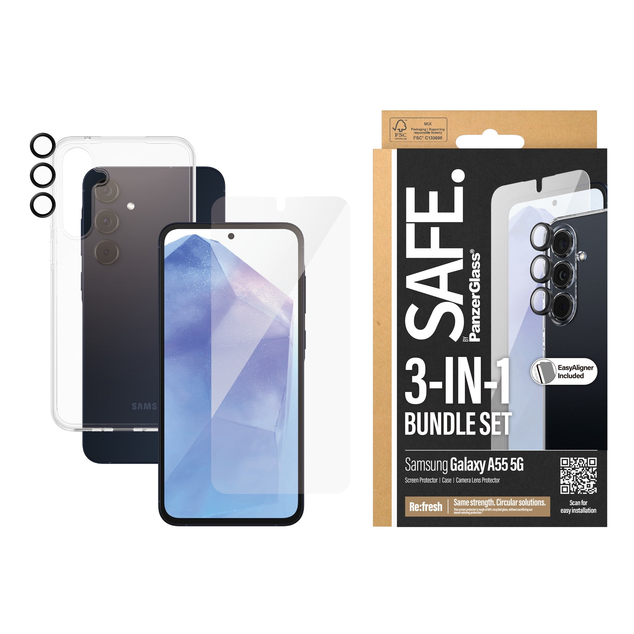 safe-by-panzerglass-3-in-1-schutz-set-f-r-samsung-galaxy-a55-5g image 2