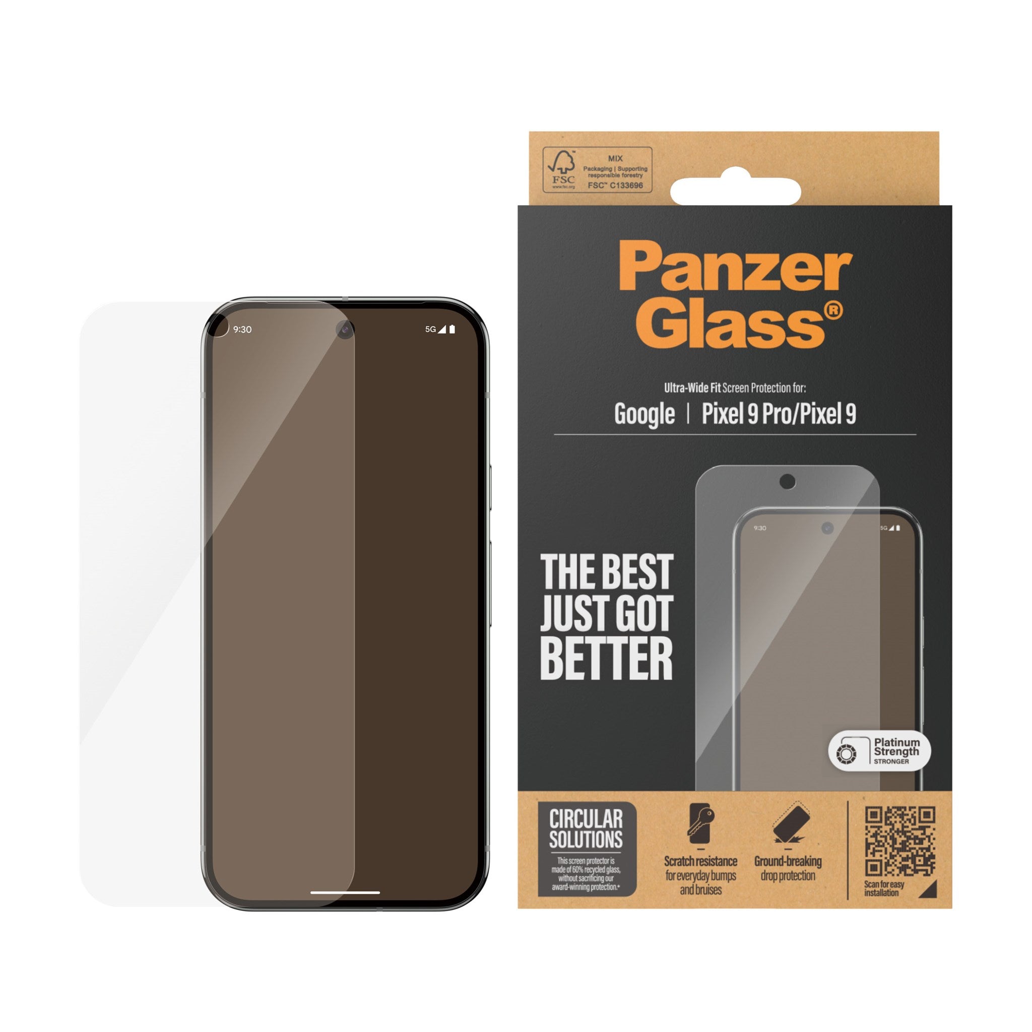 panzerglass-displayschutz-google-pixel-9-5g-9-pro-5g-ultra-wide-fit image 2