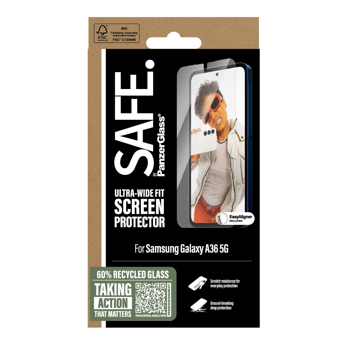 safe-by-panzerglass-displayschutz-samsung-galaxy-a36-5g-ultra-wide-fit-mit-easya image 3