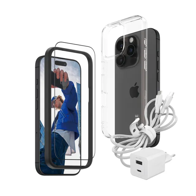 panzerglass-essential-bundle-iphone-16-pro-mit-x-ray-case-display-35w-charger-ka image 1